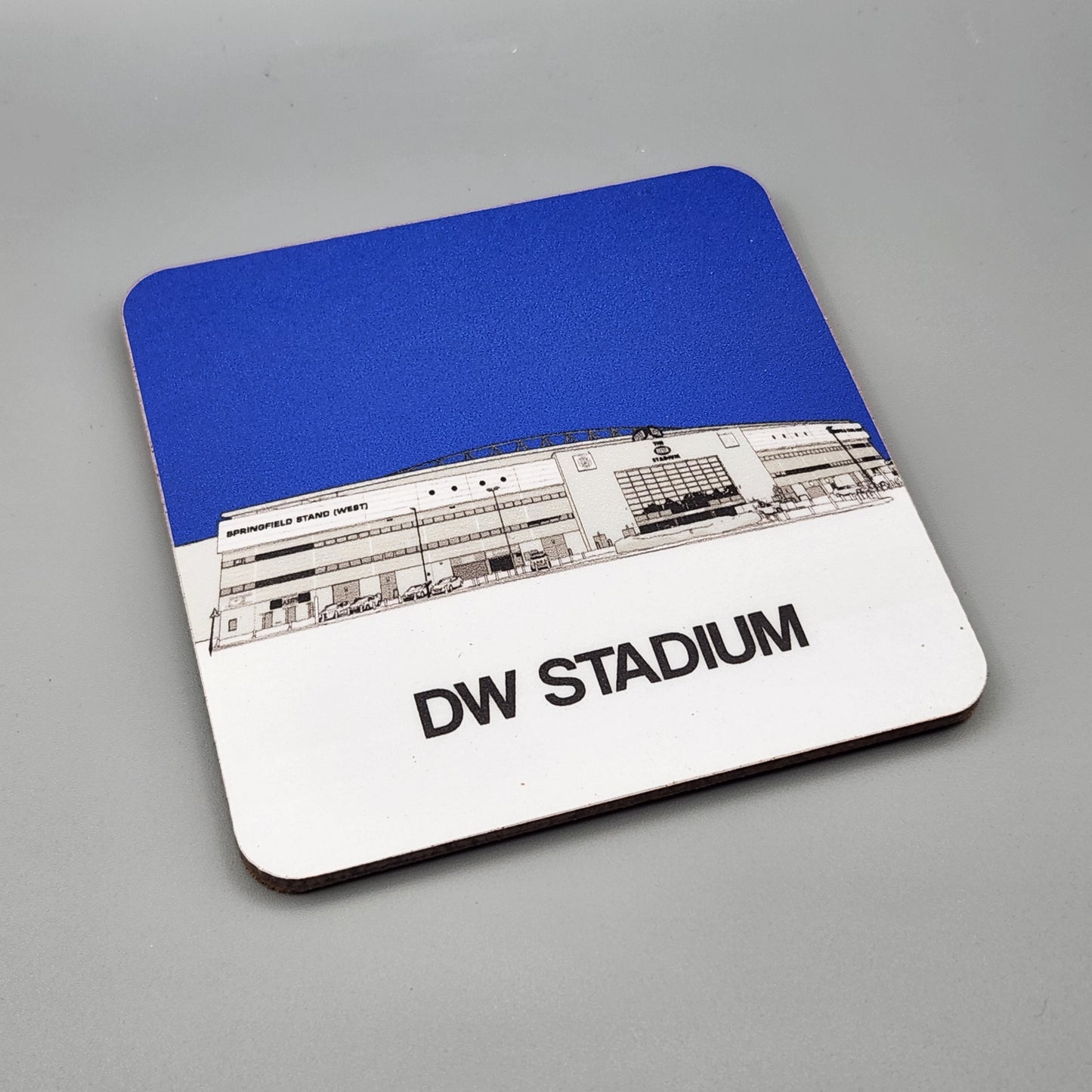 Wigan Athletic FC drinks coaster of DW Stadium