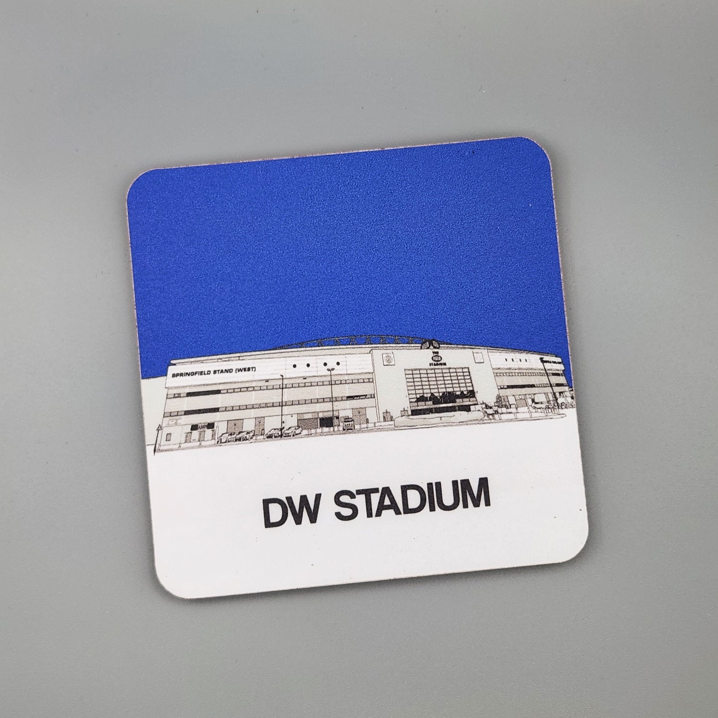 Wigan Athletic FC drinks coaster of DW Stadium