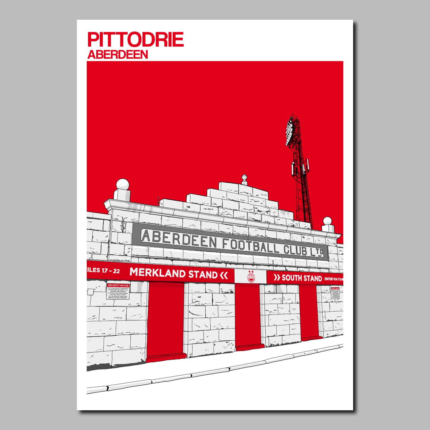 Aberdeen FC Art Print of Pittodrie Stadium