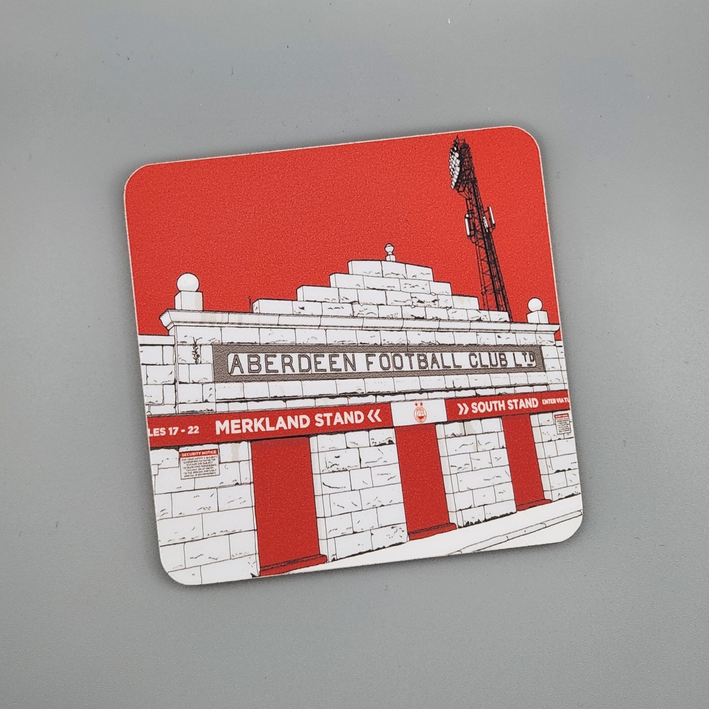 Aberdeen FC coaster of Pittodrie Stadium