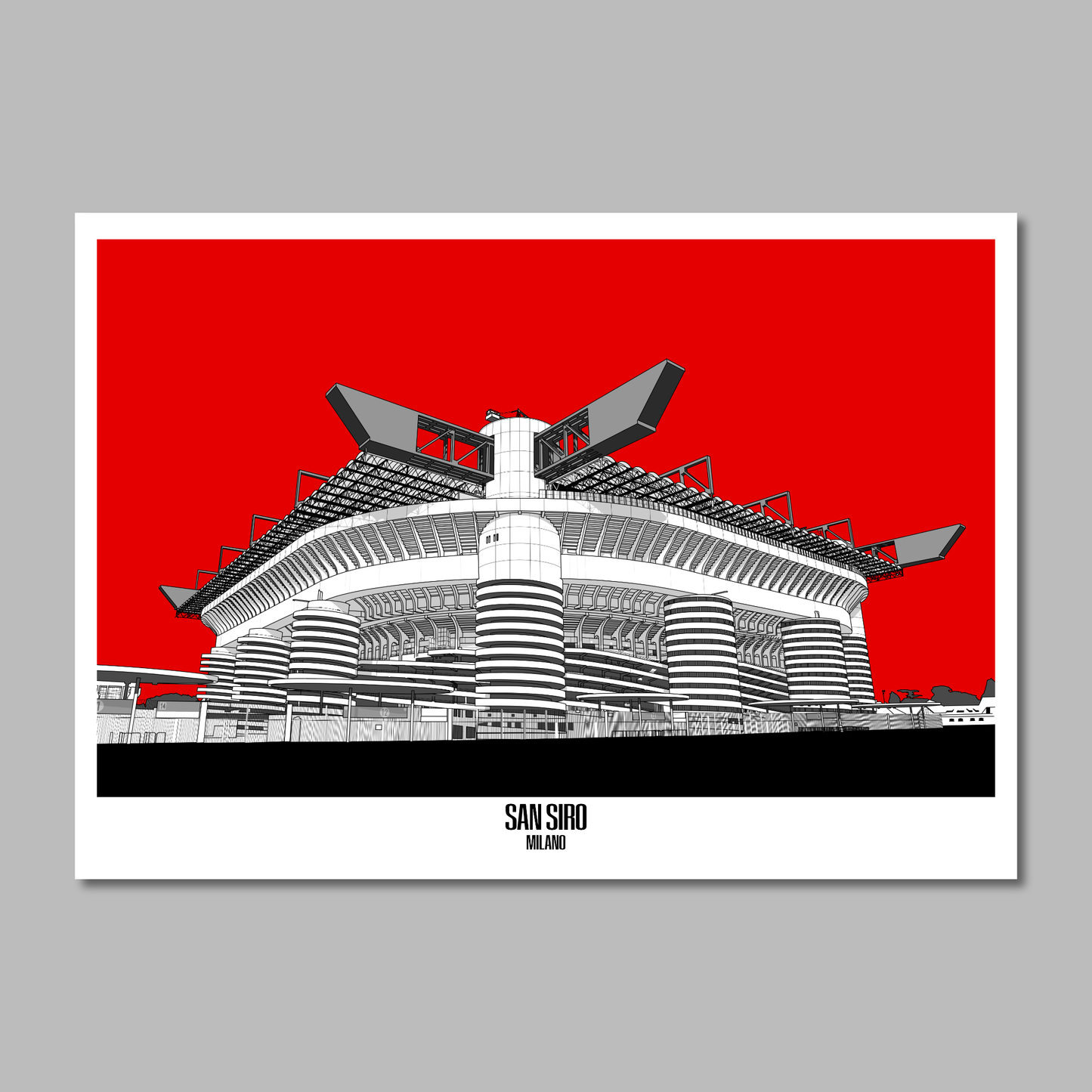 AC Milan, San Siro Stadium Art print, poster