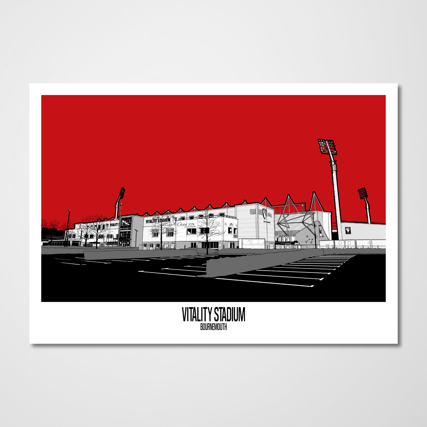 AFC Bournemouth Art Print of Vitality Stadium Dean Court