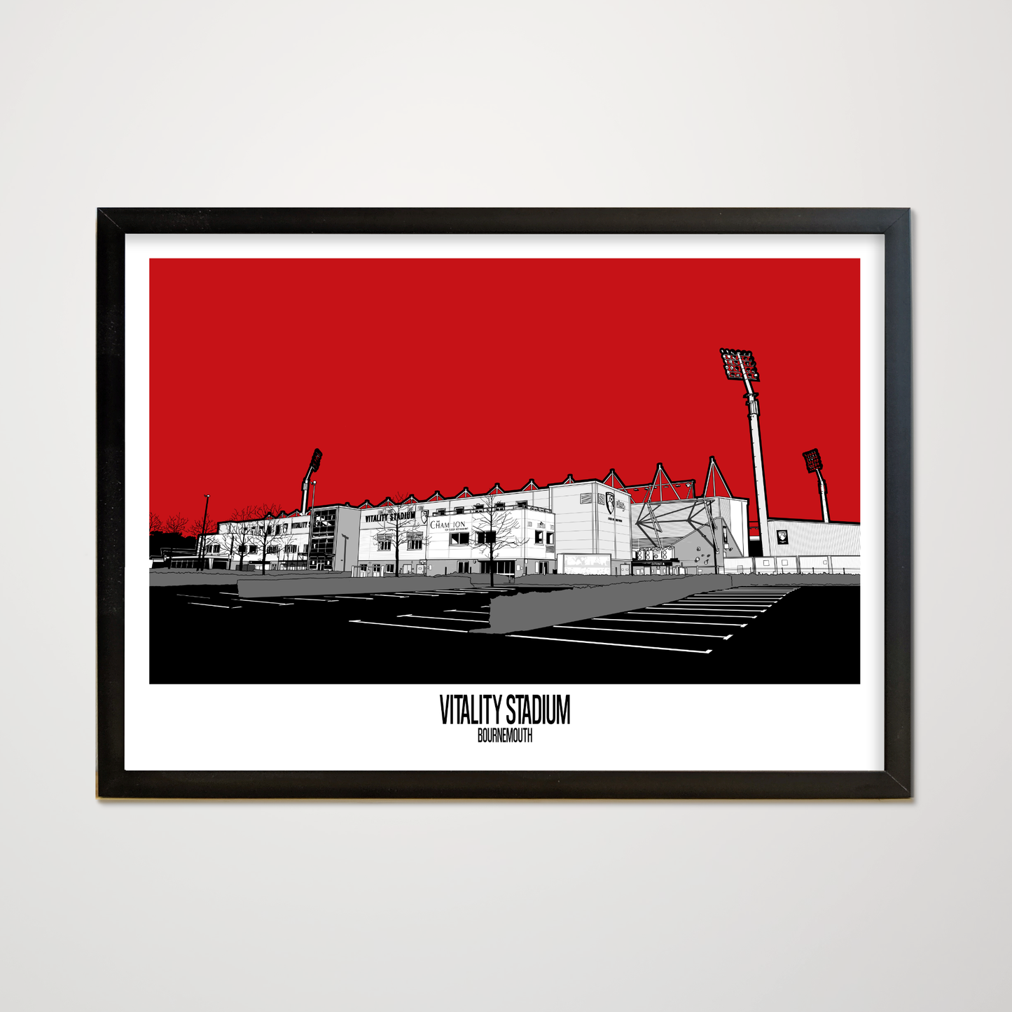 AFC Bournemouth Art Print of Vitality Stadium Dean Court