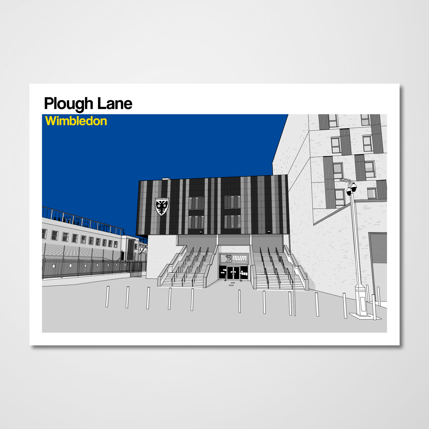 AFC Wimbledon Art Print of Plough Lane