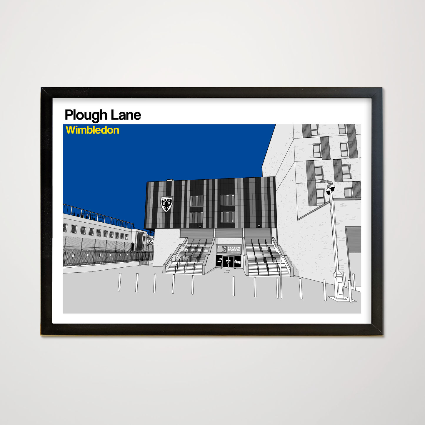 AFC Wimbledon Art Print of Plough Lane