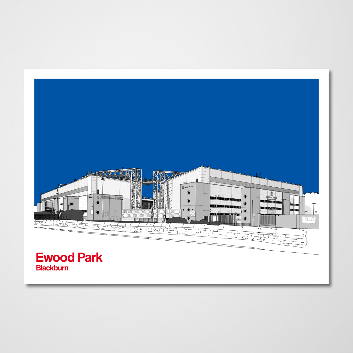 Blackburn Rovers FC Art Print Ewood Park