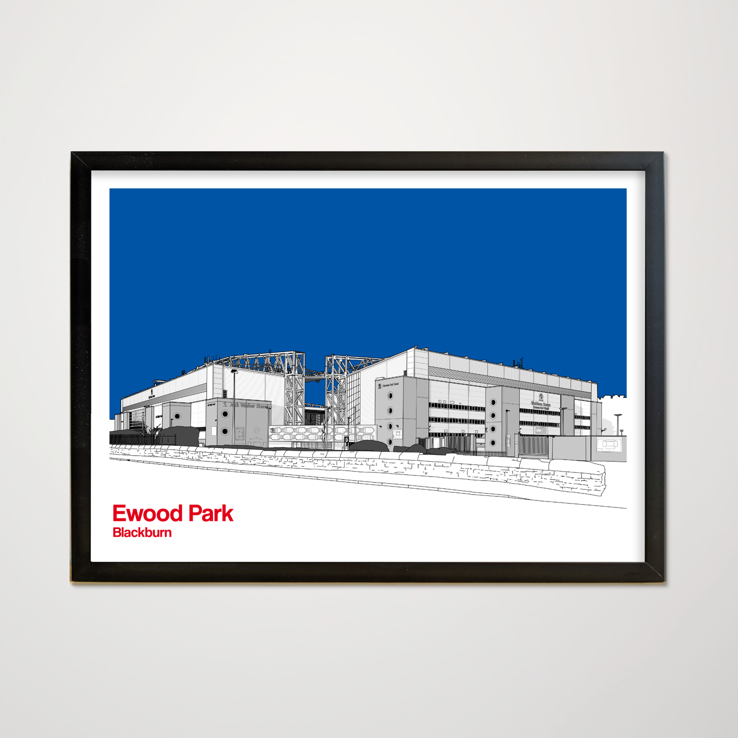 Blackburn Rovers FC Art Print Ewood Park