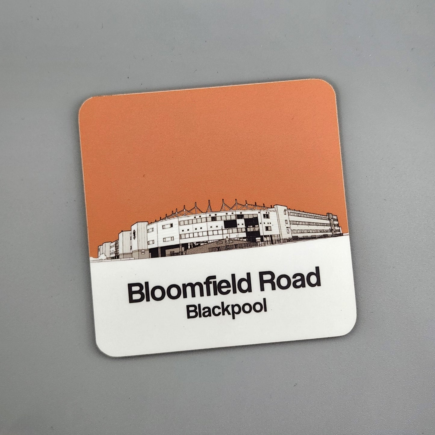 Blackpool FC drinks coaster of Bloomfield Road