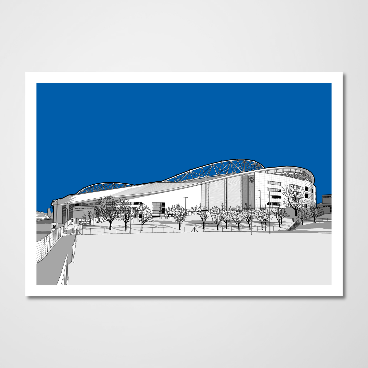 Brighton & Hove Albion F.C. Art Print of Amex Stadium