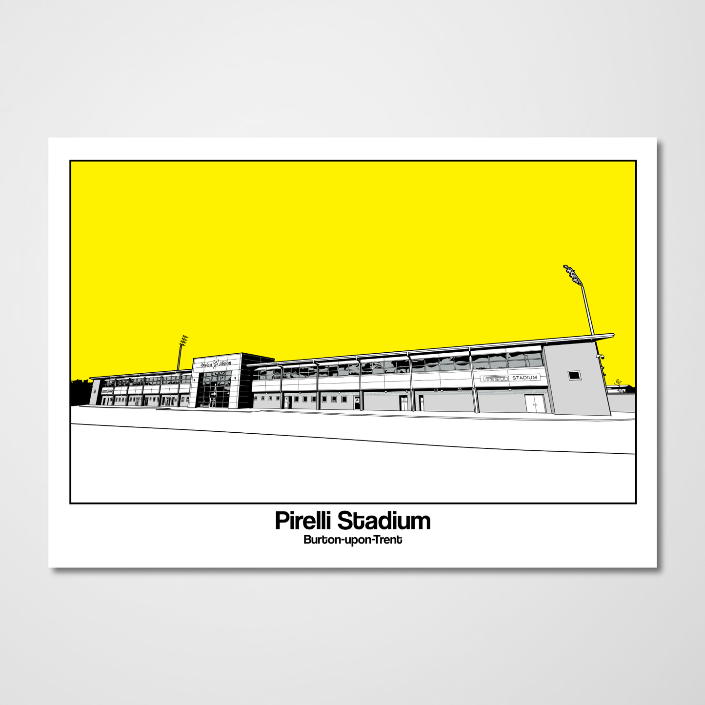 Burton Albion Art print of the Pirelli Stadium