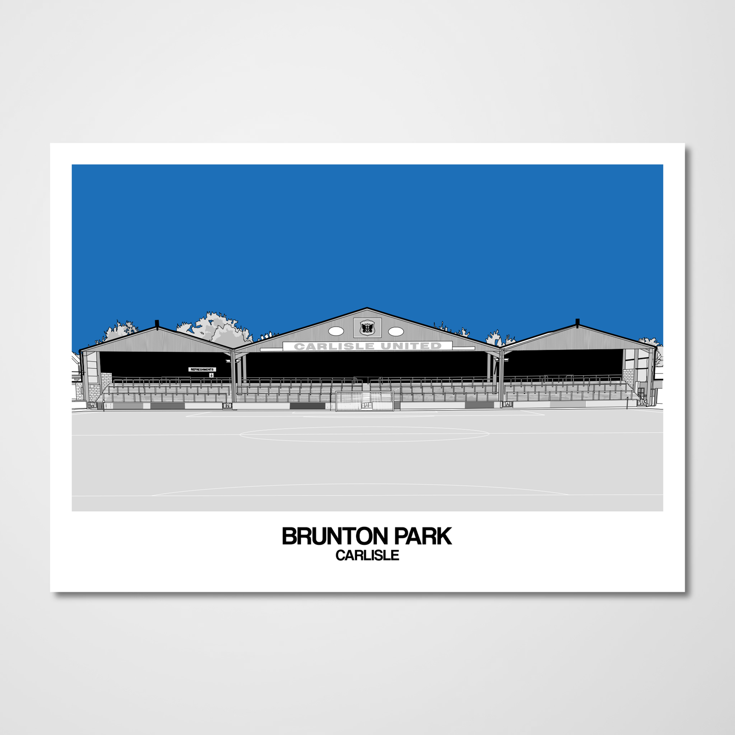 Carlisle United F.C. Art Print of Brunton Park