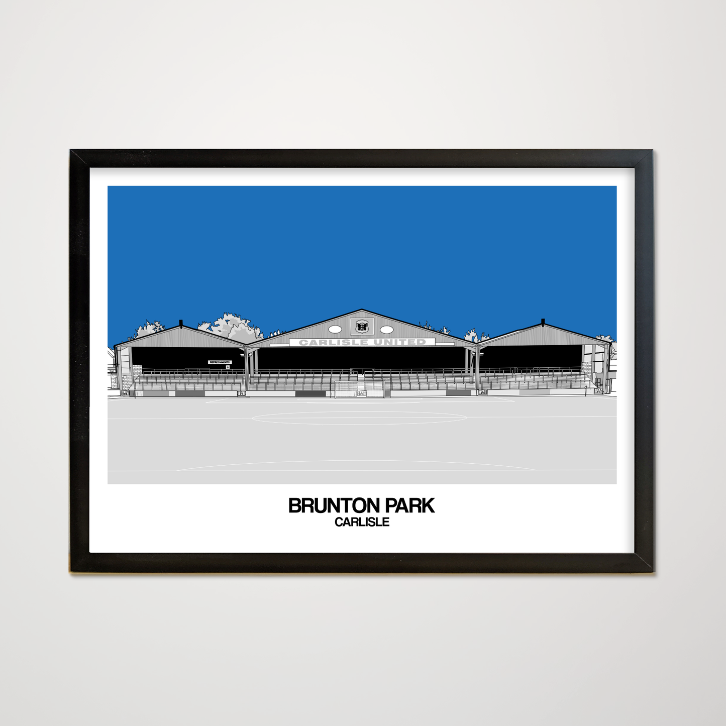 Carlisle United F.C. Art Print of Brunton Park
