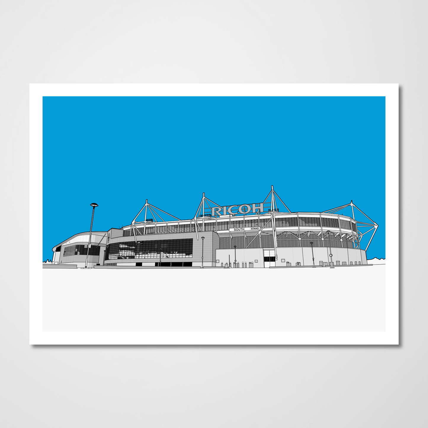 Coventry City FC Art Print, poster of Ricoh Arena ( Coventry Building Society Arena)
