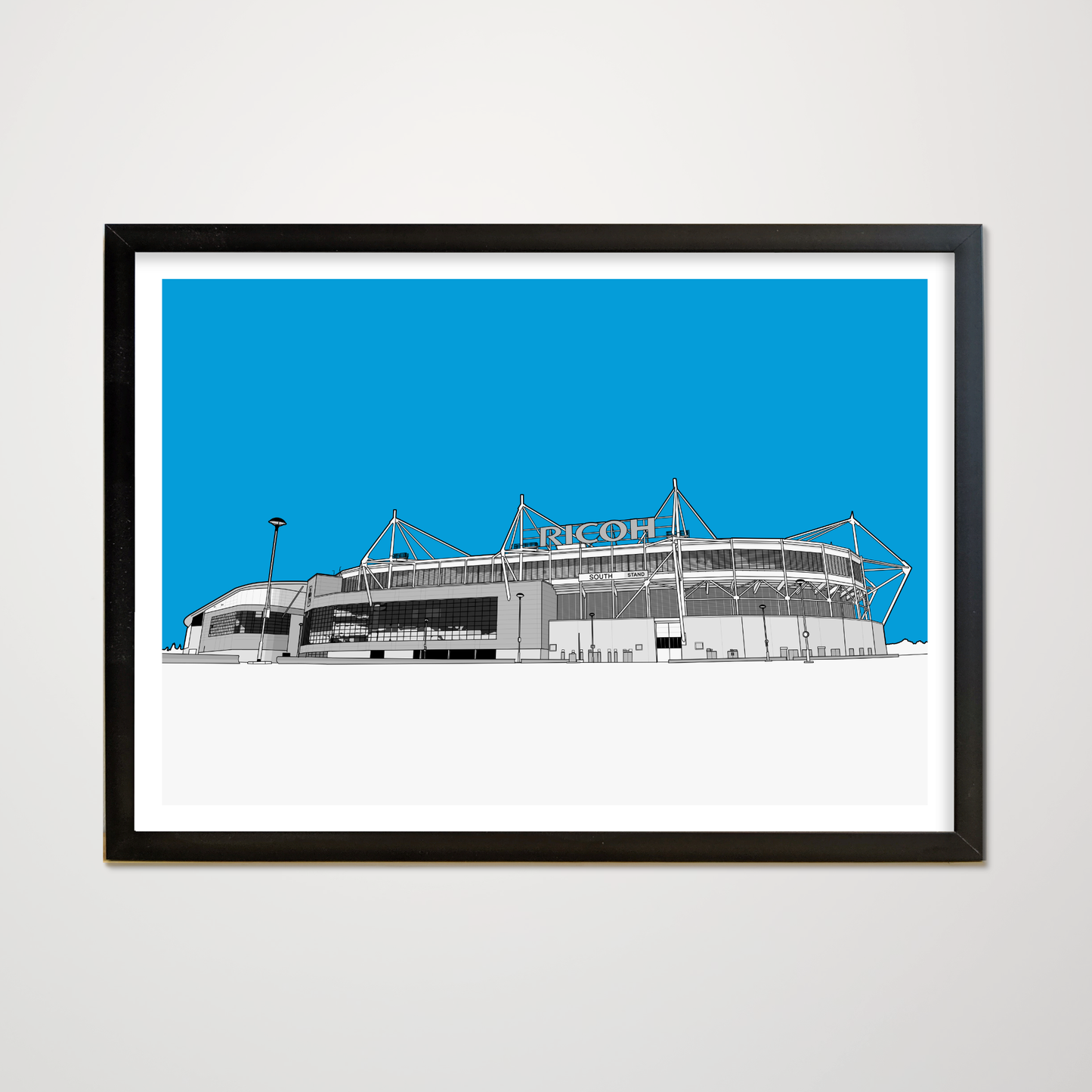 Coventry City FC Art Print, poster of Ricoh Arena ( Coventry Building Society Arena)
