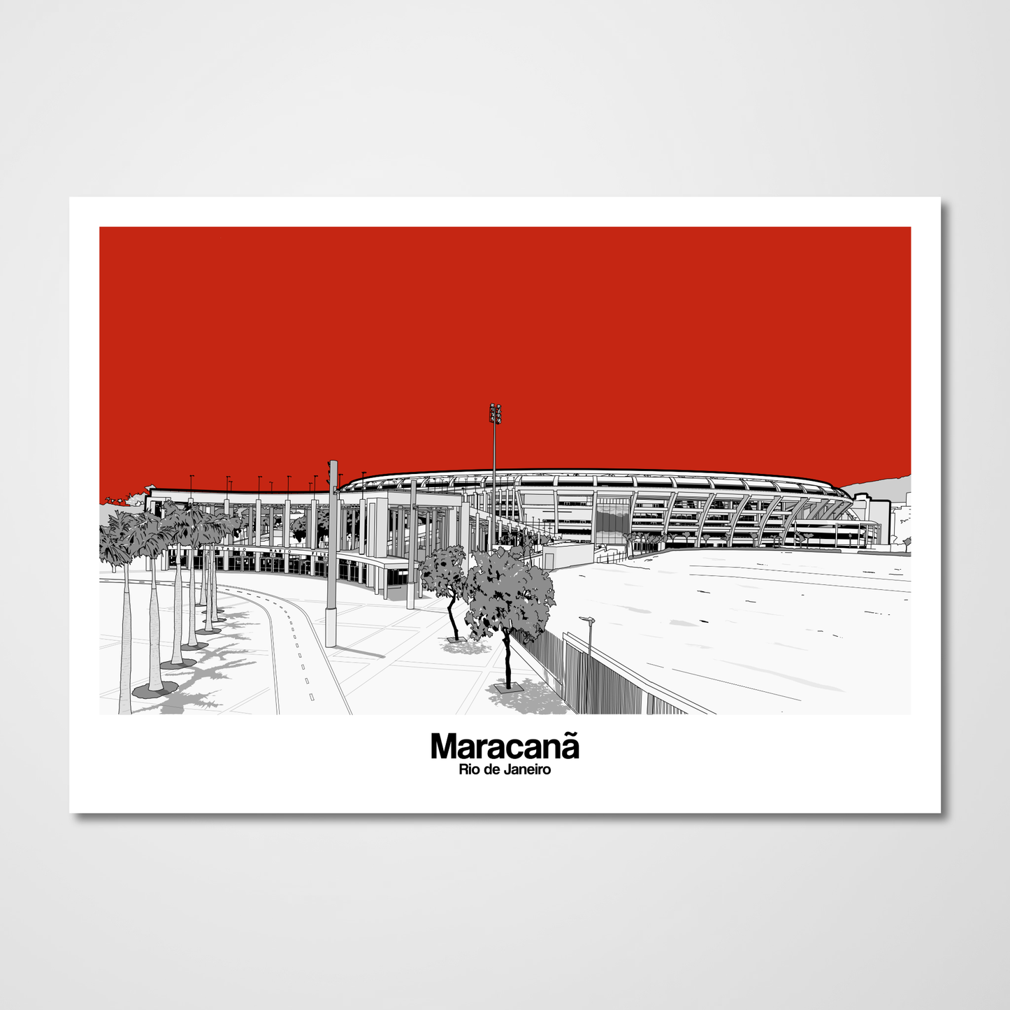 CR Flamengo Art Print of the Maracanã Stadium