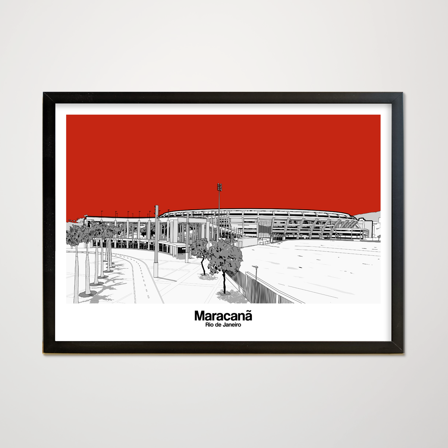 CR Flamengo Art Print of the Maracanã Stadium