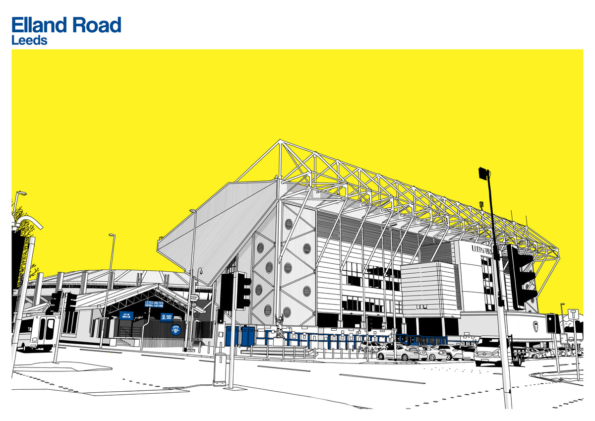 Leeds United, Elland Road Art Print (end of line)
