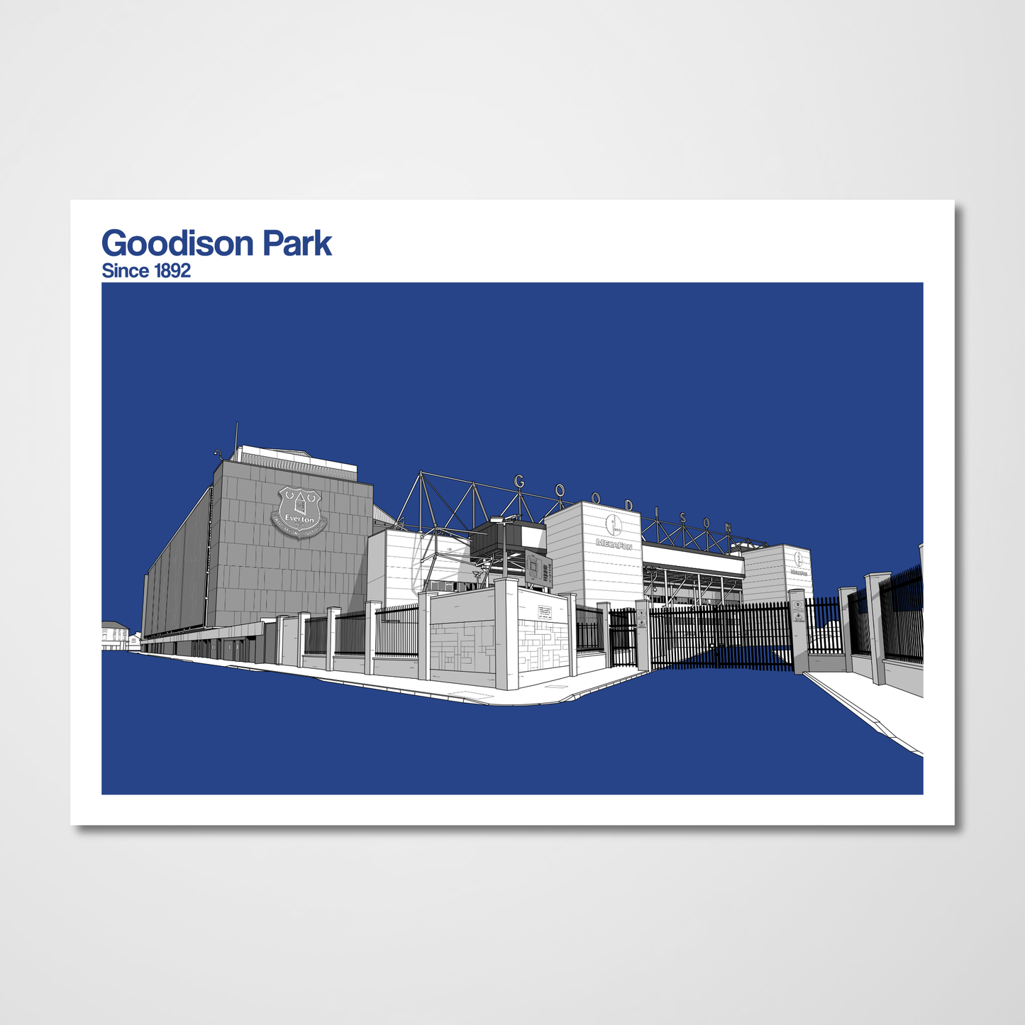 Everton F.C. Goodison Park Art poster, print