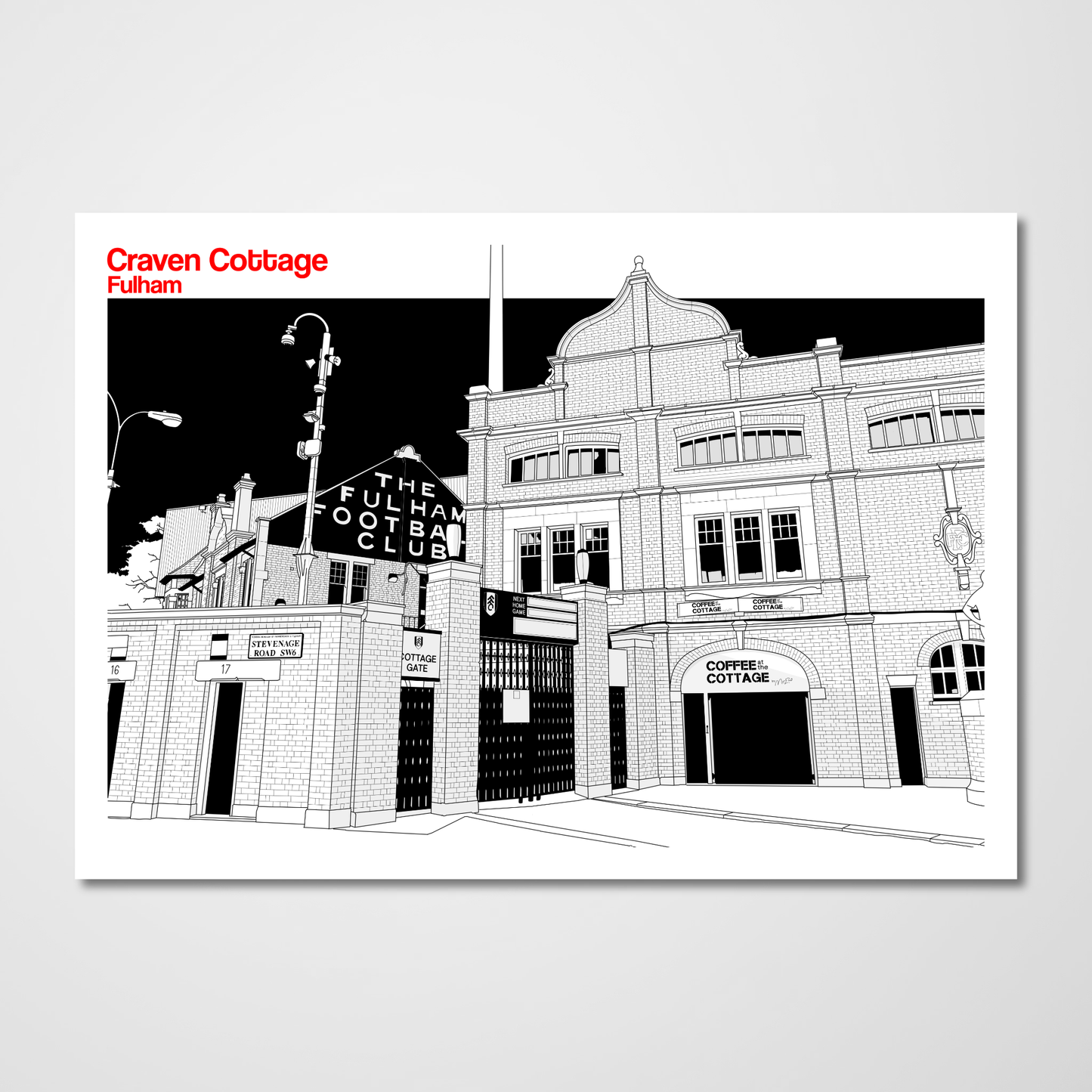 Fulham FC Art Print of Craven Cottage