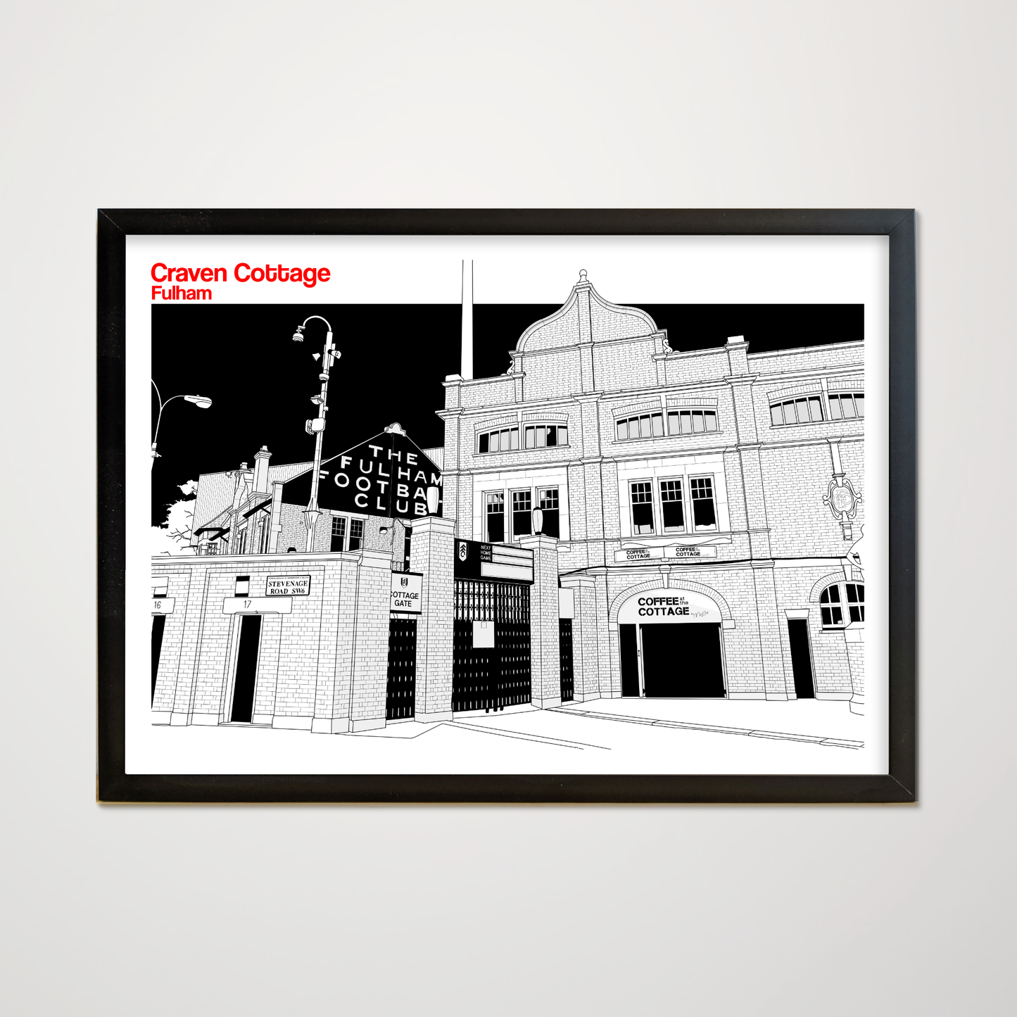 Fulham FC Art Print of Craven Cottage