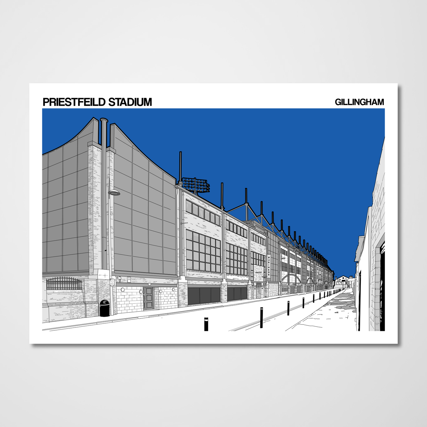 Gillingham FC Art Print of Priestfield Stadium