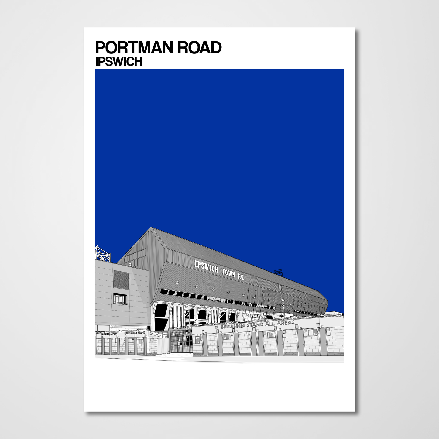 Ipswich Town FC Art Print of Portman Road