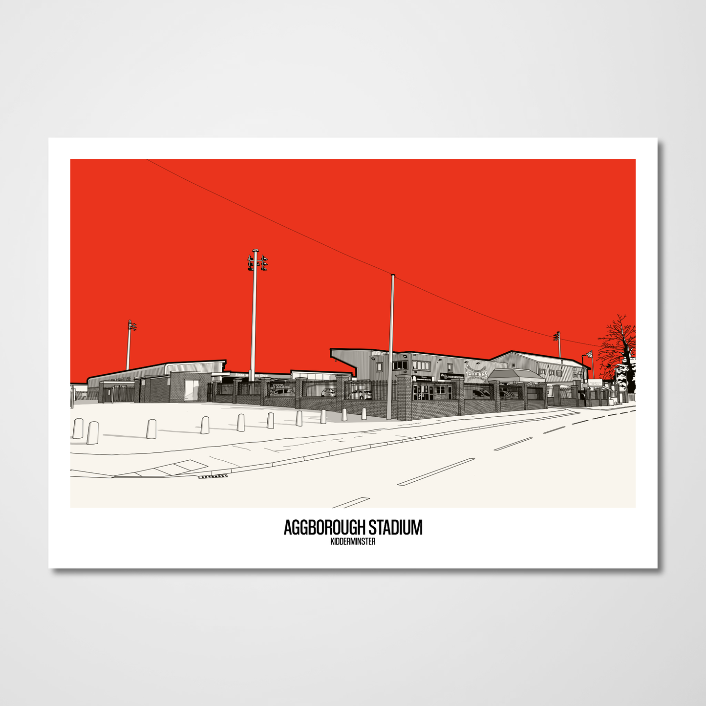 Kidderminster Harriers F.C Art Print of Aggborough Stadium