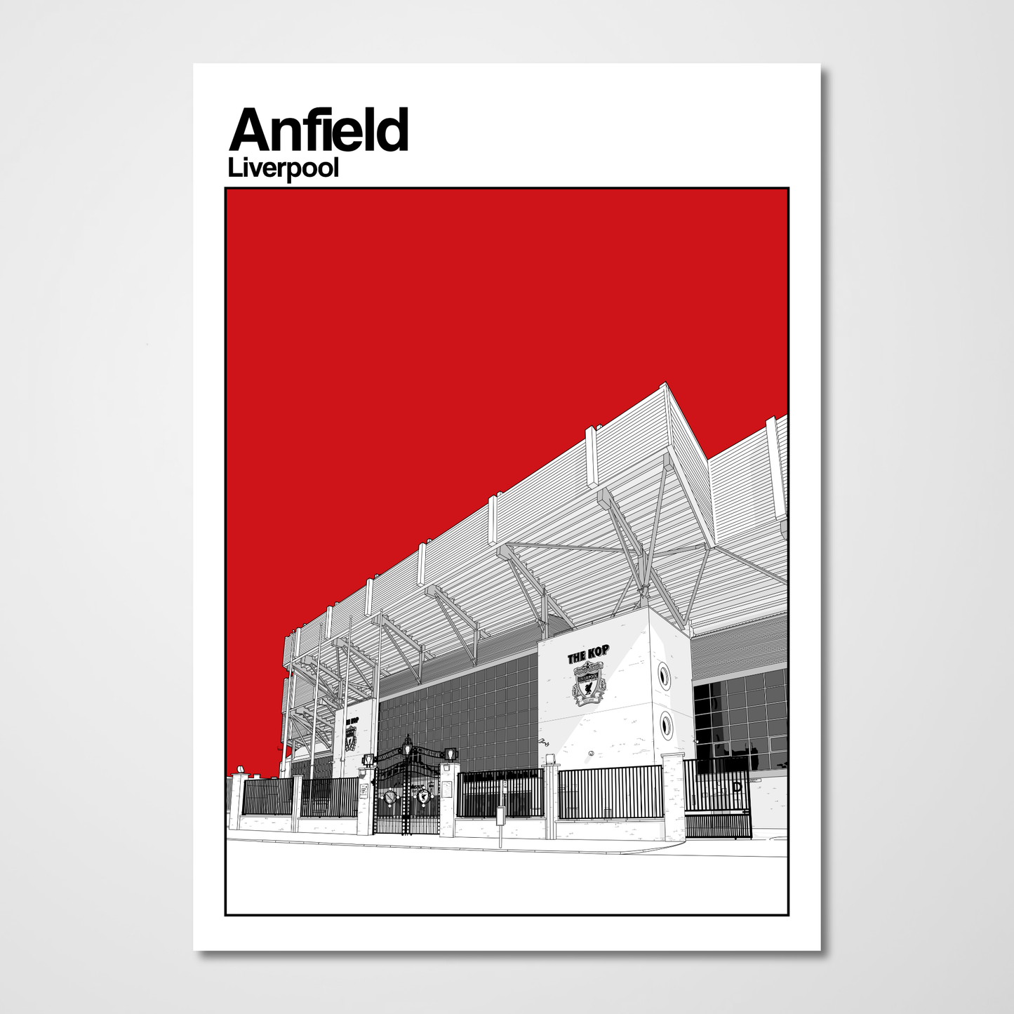 Liverpool FC Art Print of The Kop Anfield