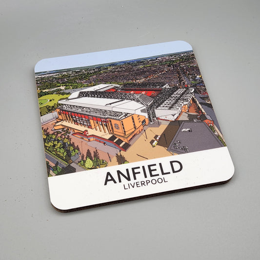Liverpool coaster of Anfield from above
