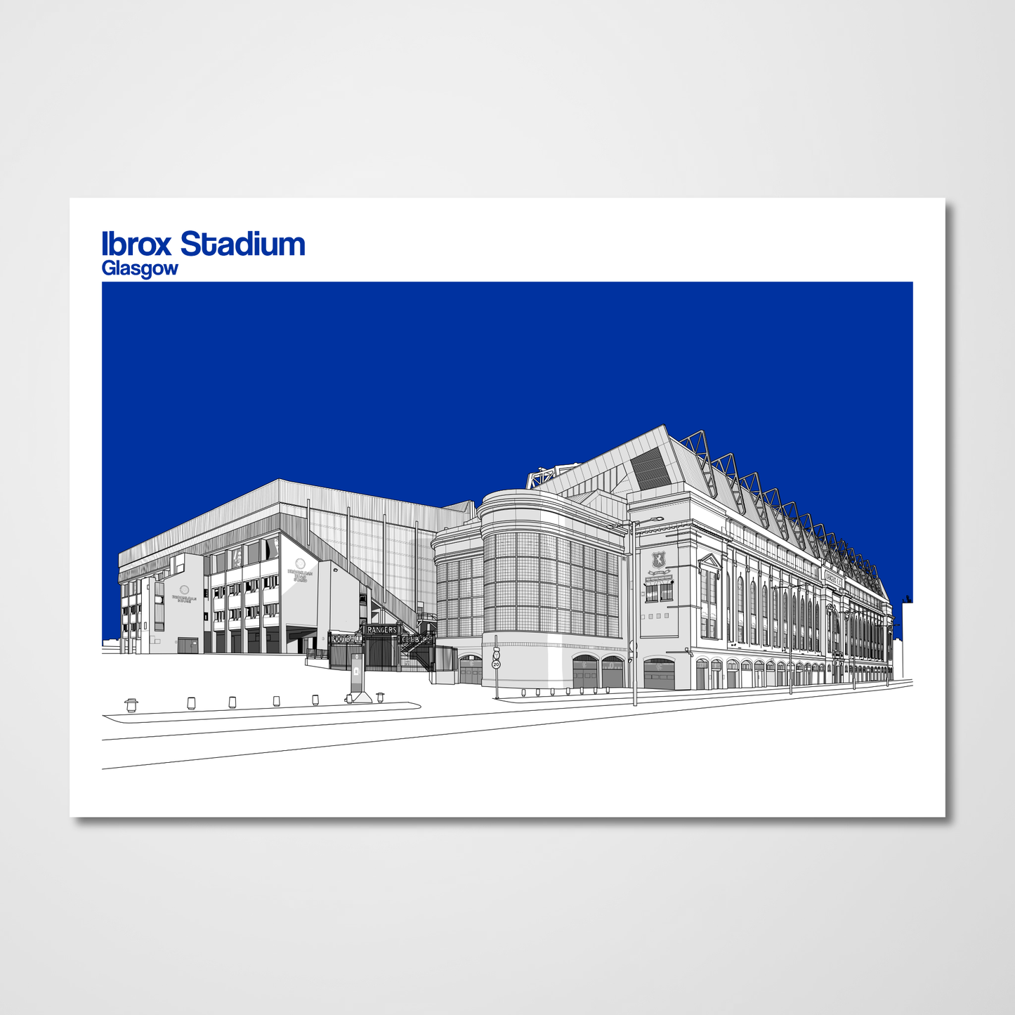 Glasgow Rangers FC Ibrox Stadium Art Print