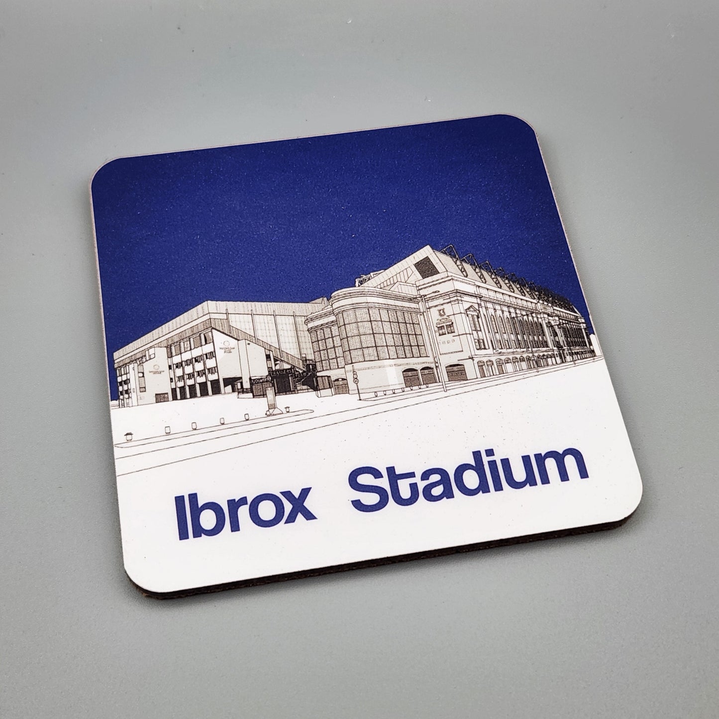 Glasgow Rangers FC coaster of Ibrox Stadium