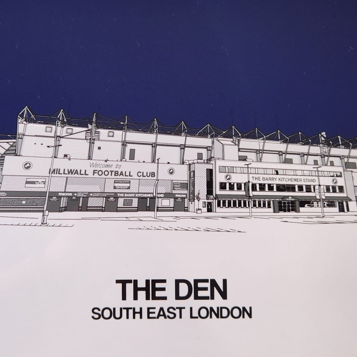Millwall FC Art Print of The Den (end of line)