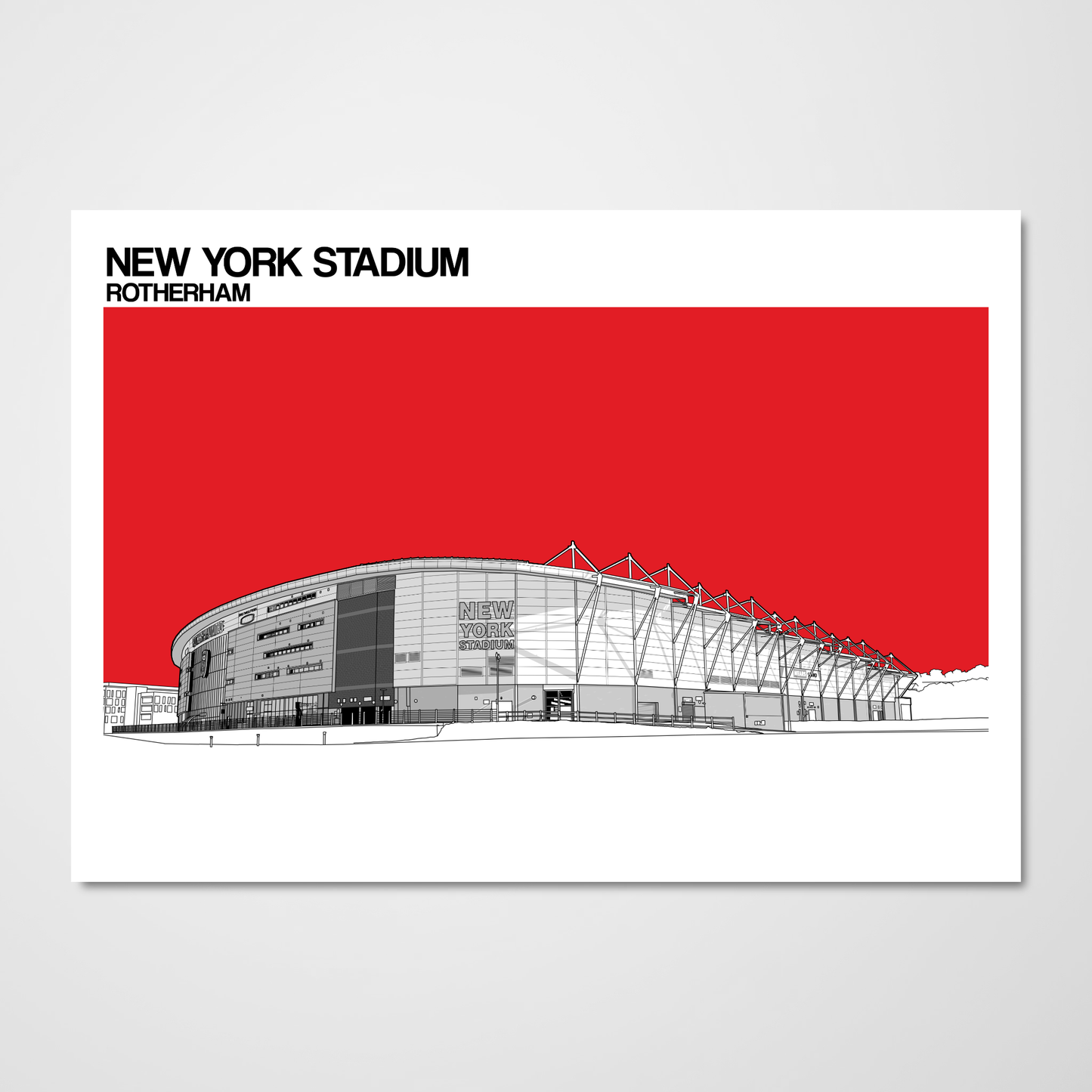 Rotherham United FC Art Print of New York Stadium