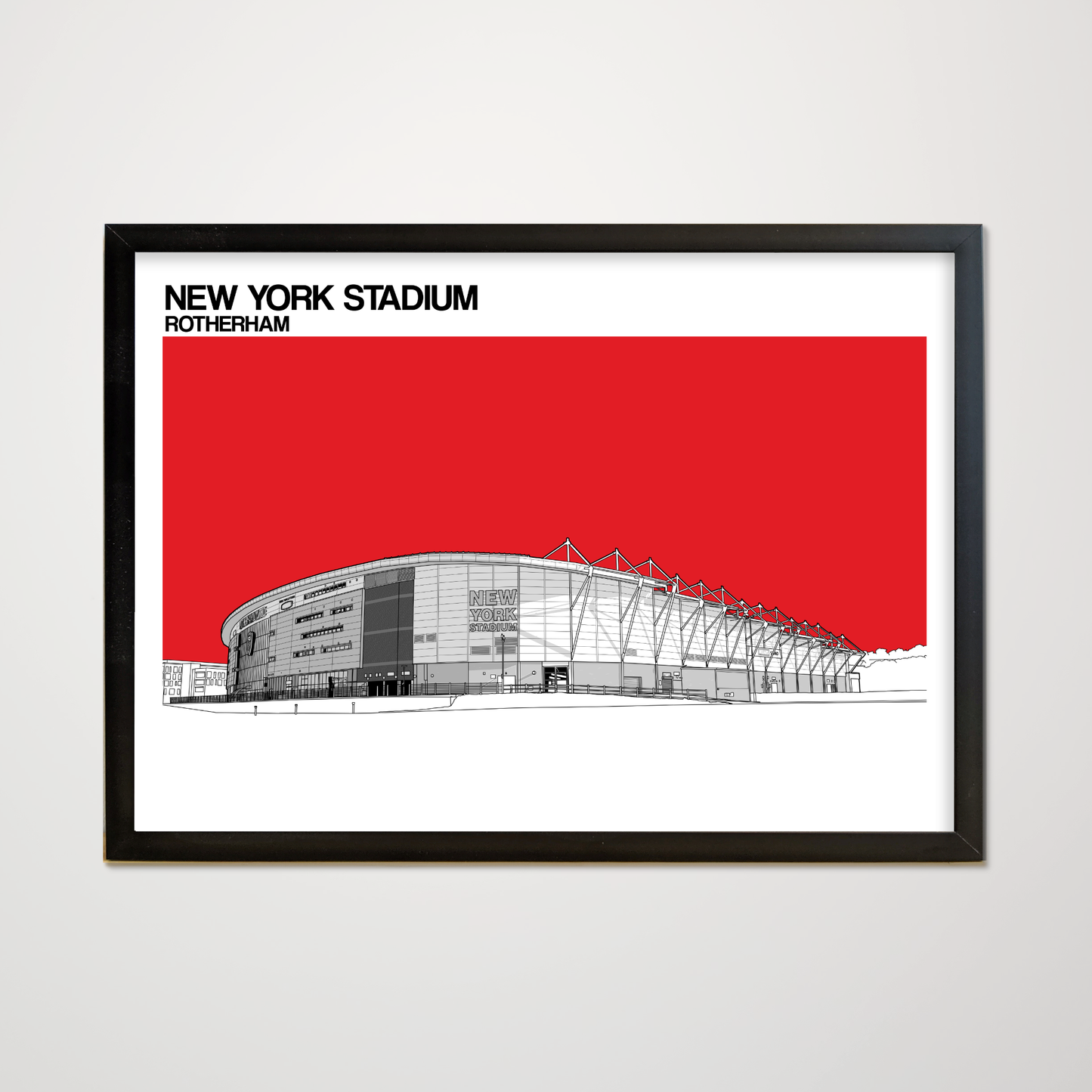 Rotherham United FC Art Print of New York Stadium