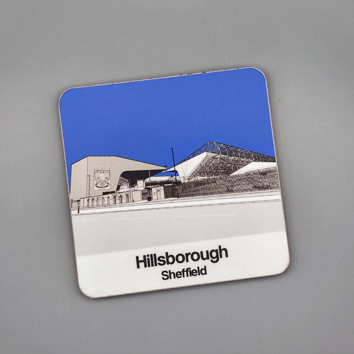 Sheffield Wednesday FC coaster of Hillsborough Stadium