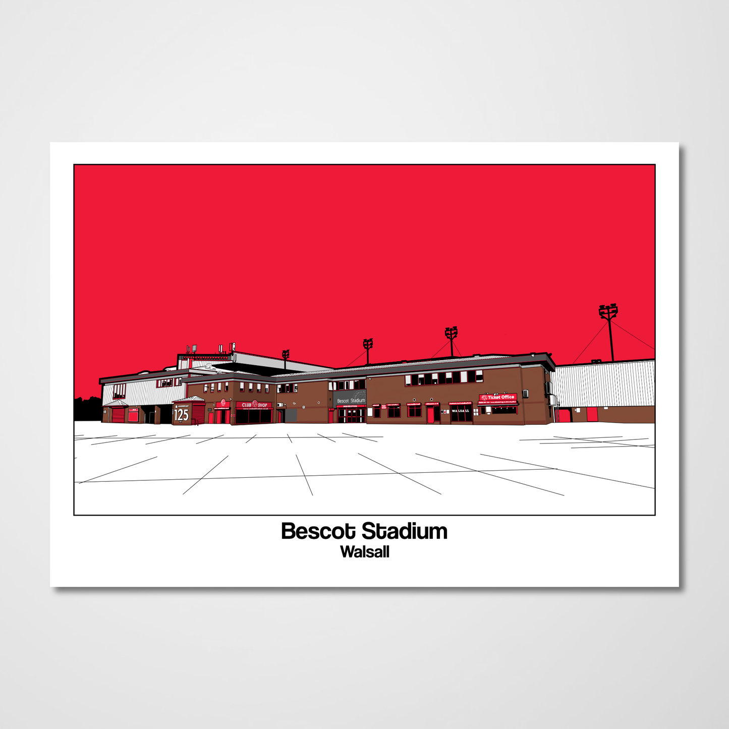 Walsall FC Art Print of Bescot Stadium