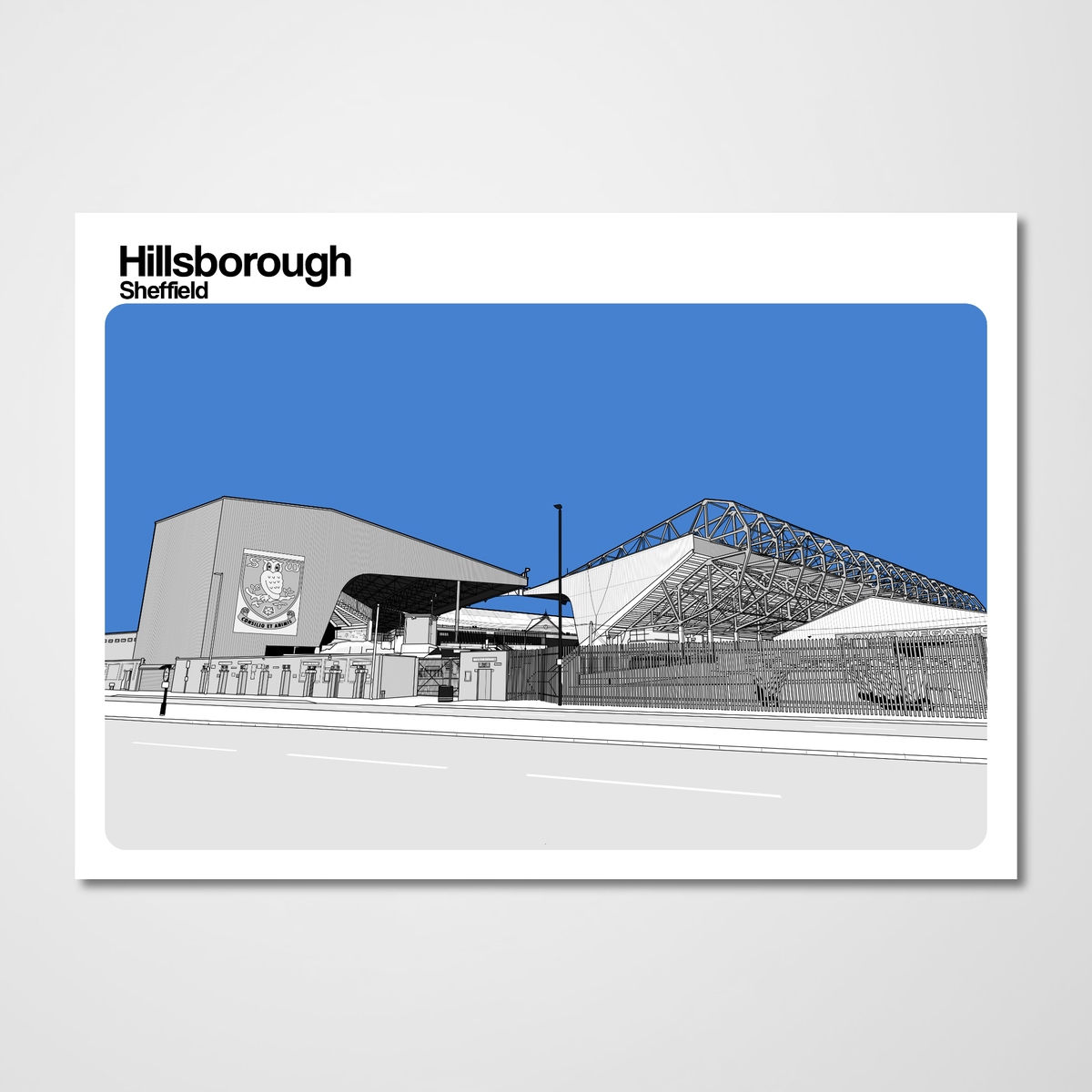 Sheffield Wednesday FC Posters of Hillsborough Stadium (end of line)