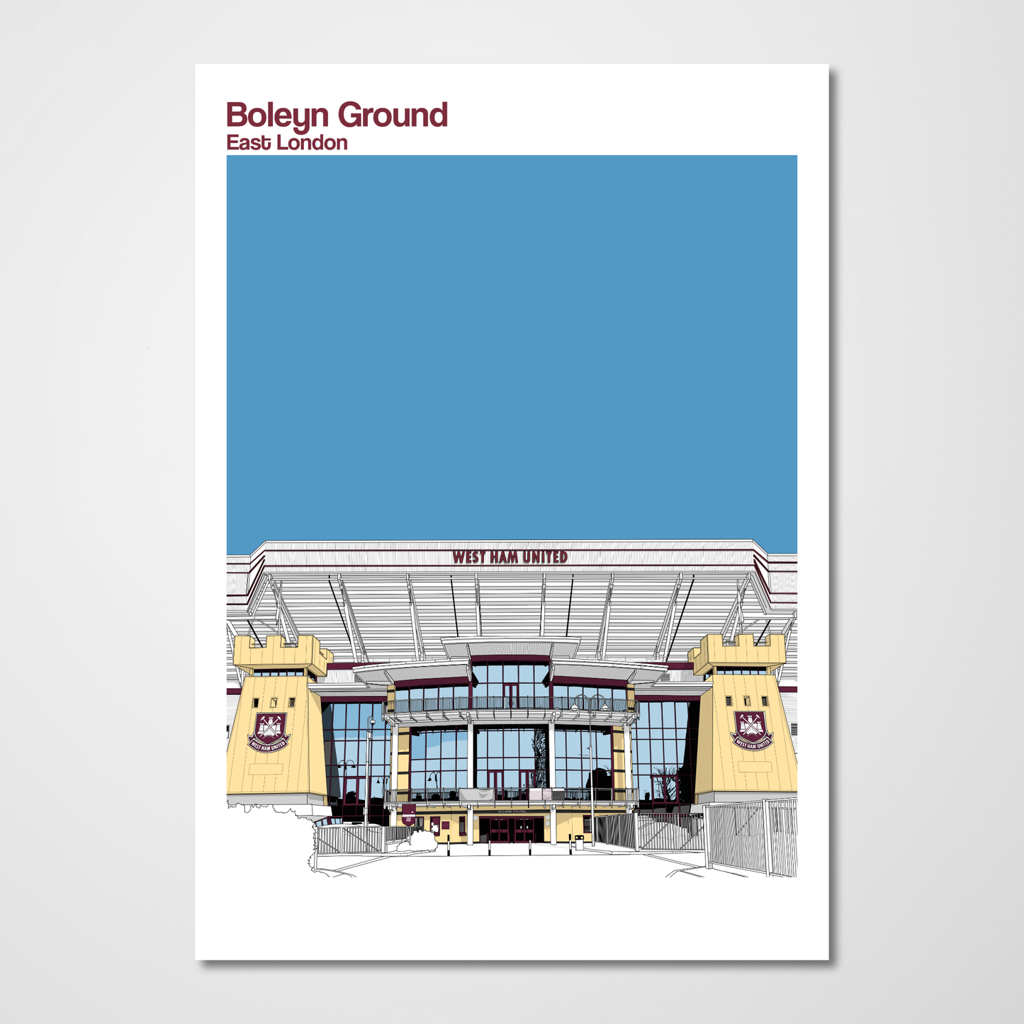 West Ham United art print of Boleyn Ground AKA Upton Park