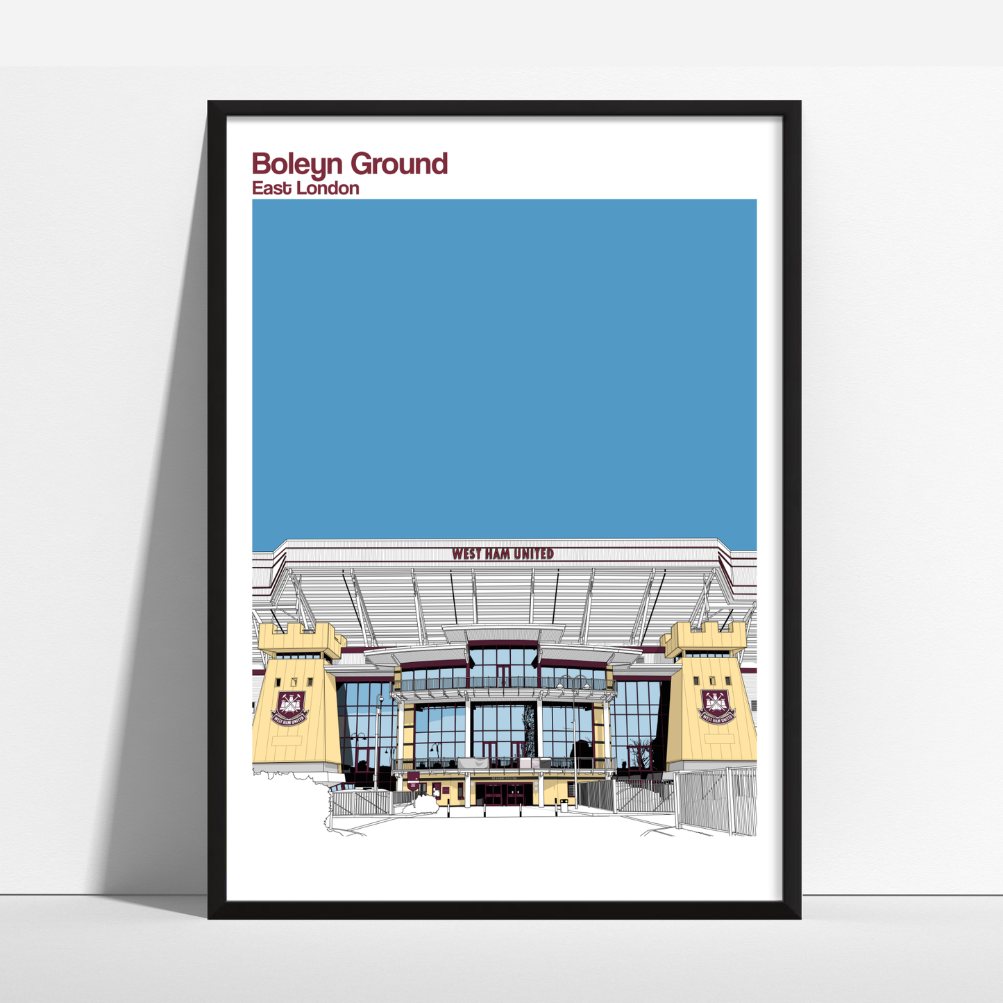 West Ham United art print of Boleyn Ground AKA Upton Park