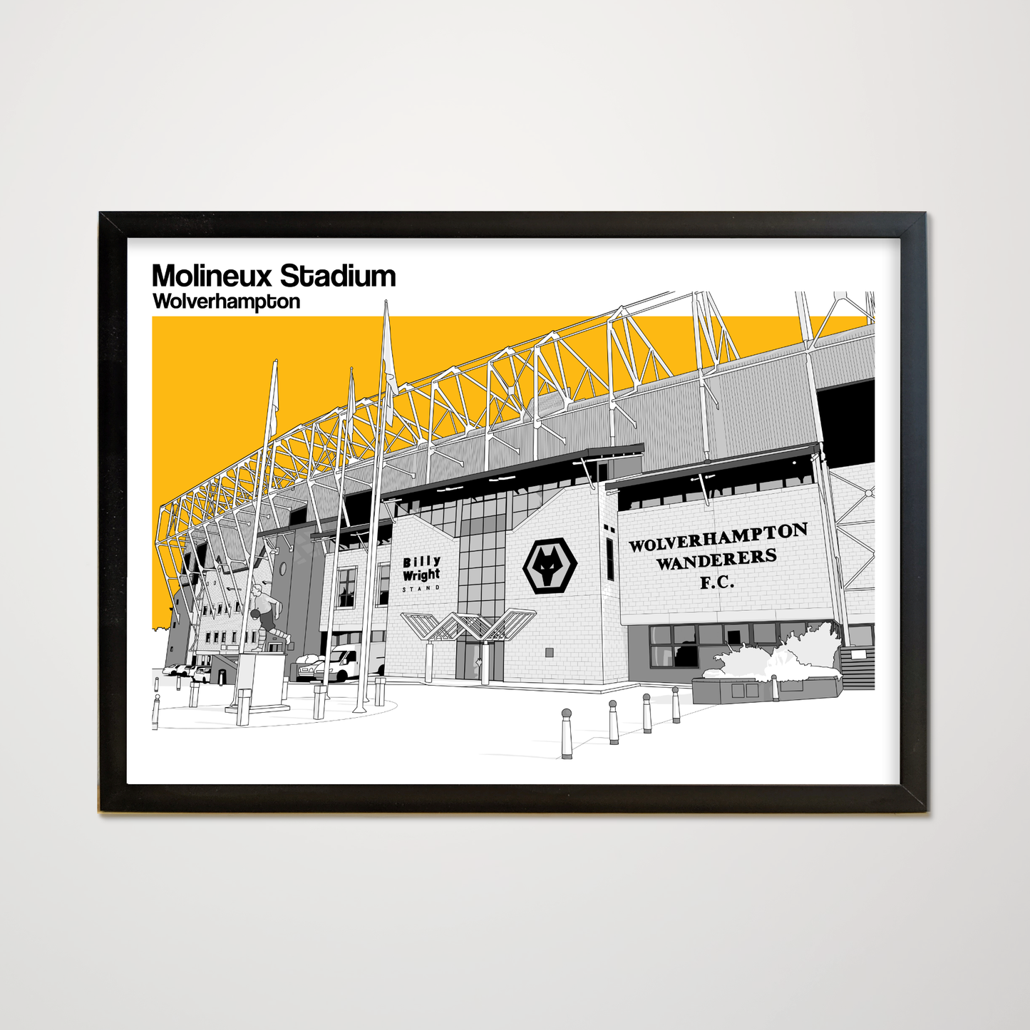 Wolverhampton Wanderers F.C Poster - Art Print of Molineux Stadium