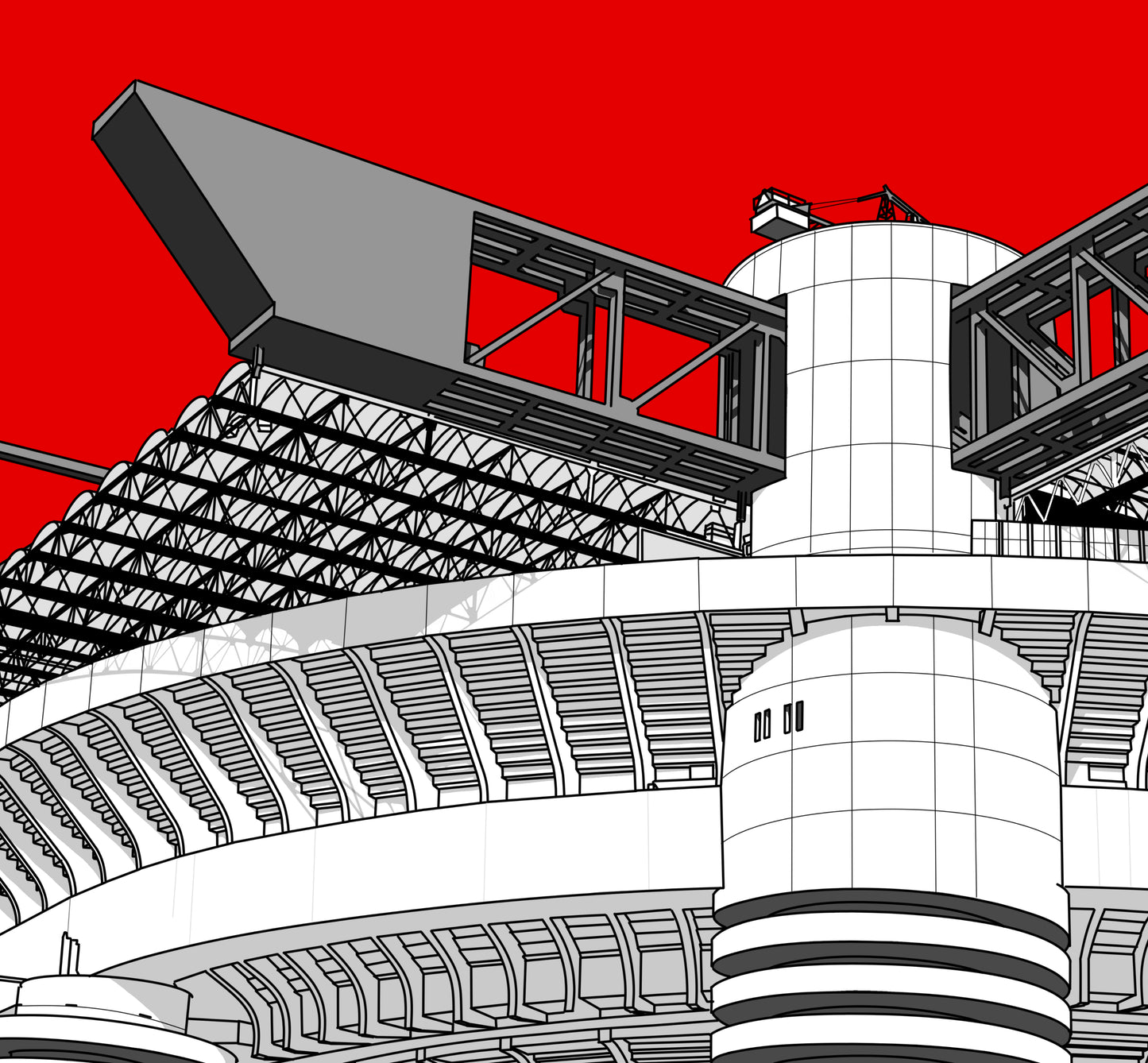 AC Milan, San Siro Stadium Art print, poster