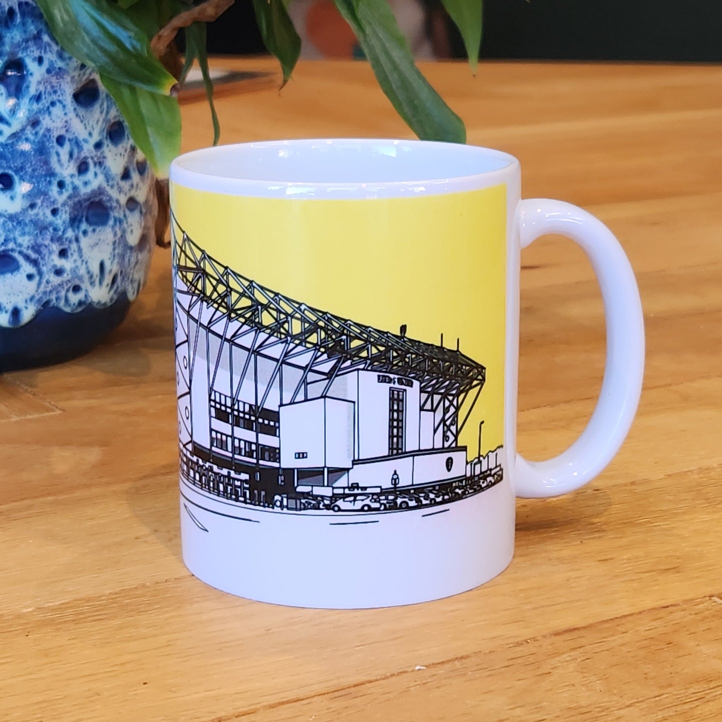 Leeds United Elland Road Illustrated Mug