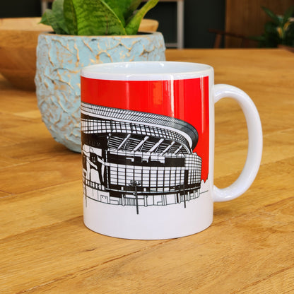 Arsenal FC Emirates Stadium Illustrated Mug