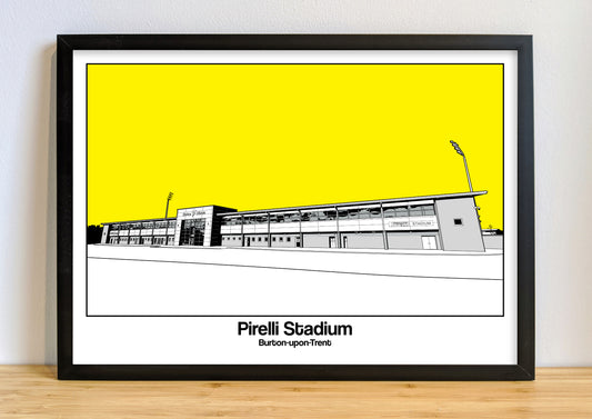 Burton Albion Art print of the Pirelli Stadium