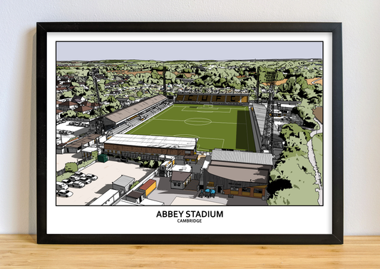 Cambridge United Art print of Abbey Stadium