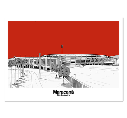 CR Flamengo Art Print of the Maracanã Stadium