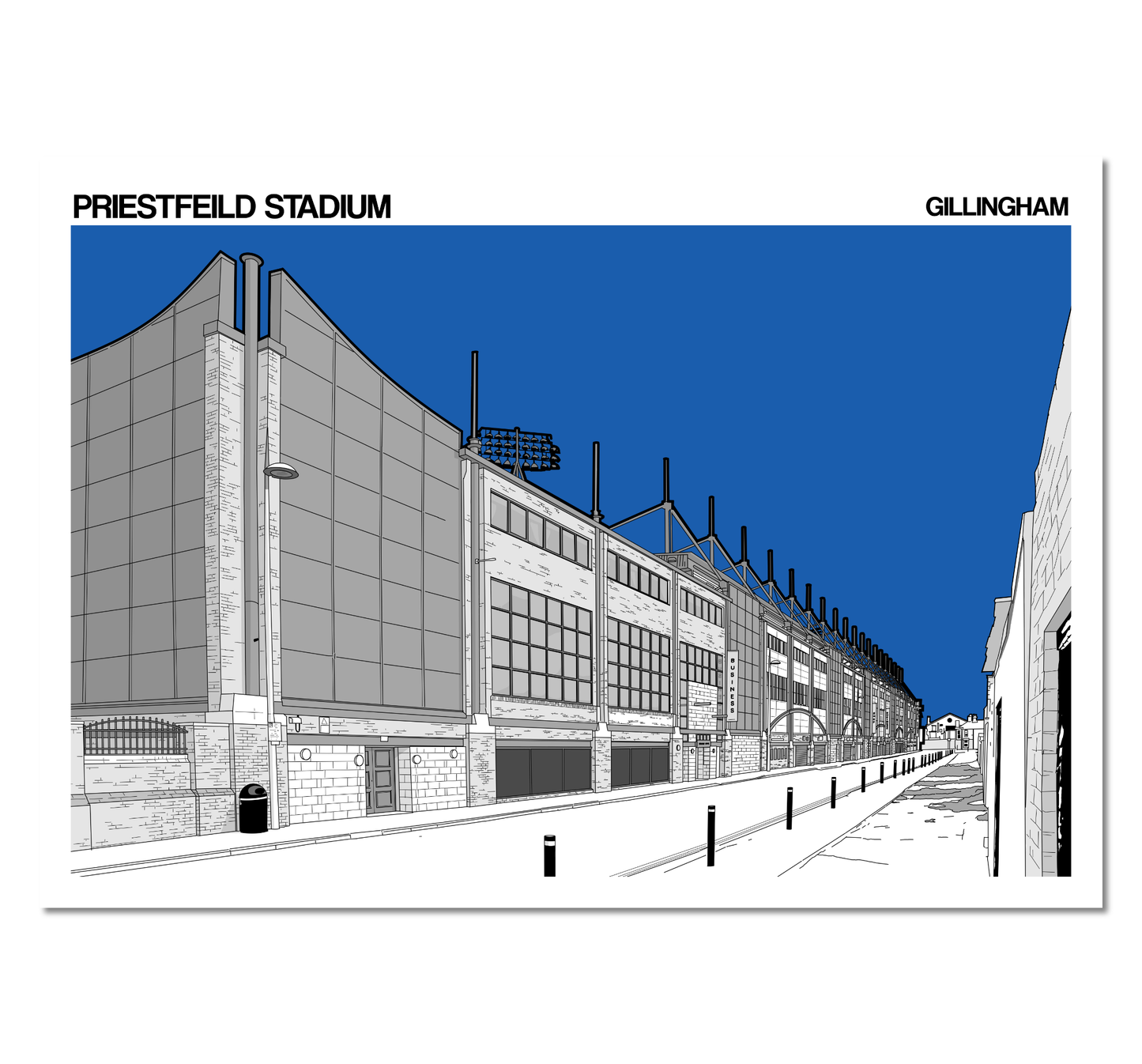 Gillingham FC Art Print of Priestfield Stadium