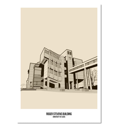 Roger Stevens Building Art Print, University of Leeds