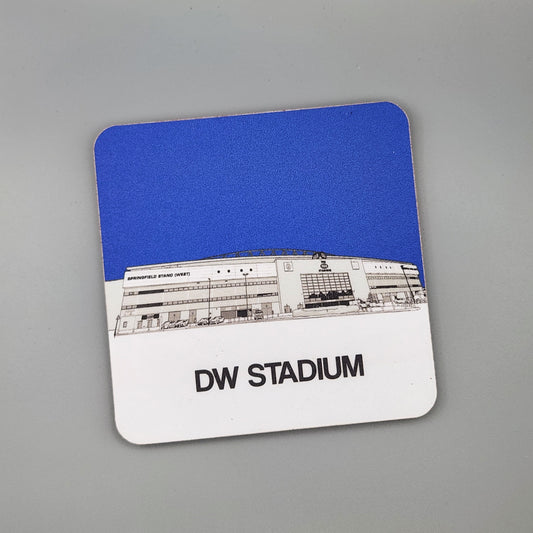 Wigan Athletic FC drinks coaster of DW Stadium