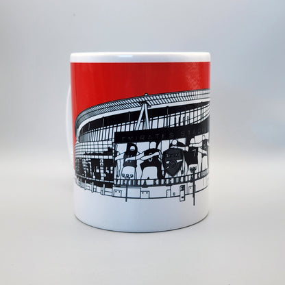 Arsenal FC Emirates Stadium Illustrated Mug